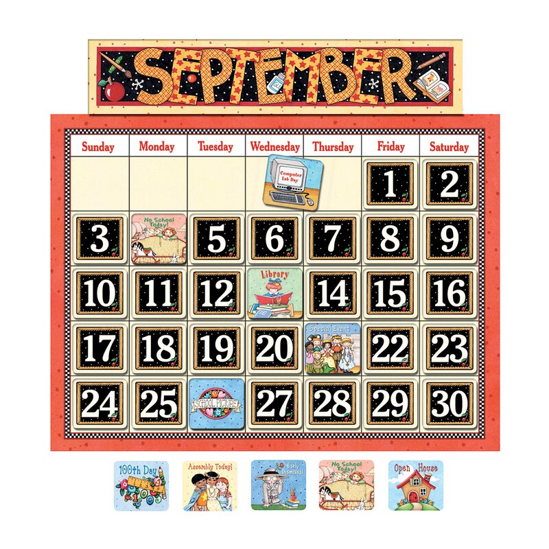 Teacher Created Resources Classroom Bulletin Board Calendar Wayfair.ca